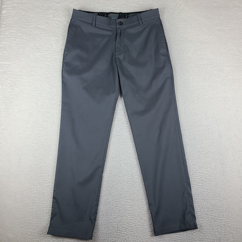 Nike Pants Mens 32x30 Dark Gray Dri Fit Straight Performance Preppy Tech Golf